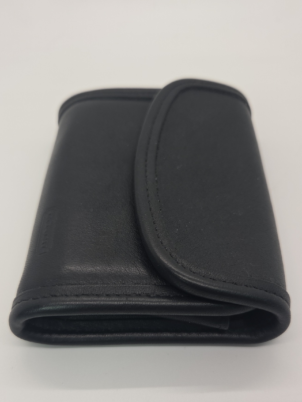 Coach Vintage Black Leather Multifunction Pouch Wallet with Gold Keychain #7219 - Picture 5 of 16